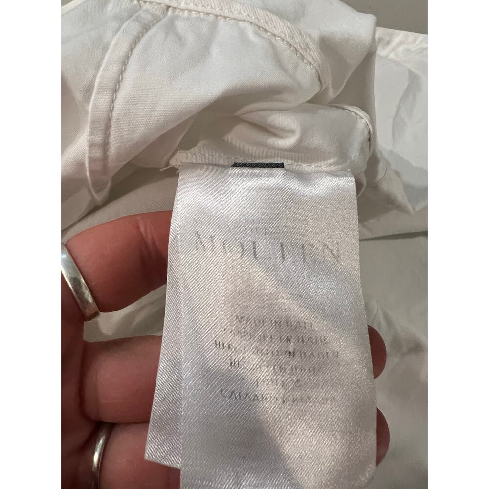 Alexander Mcqueen Italy Made White Button Down Peplum Shirt Size XS/Small - Picture 5 of 13